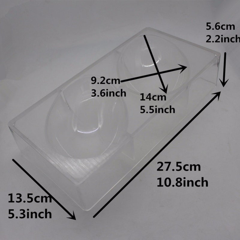 Goldbaking Polycarbonate Easter Eggs Chocolate Mold Ostrich Egg Shape Candy Mould 14cm (5.5inch) Long - Image 2